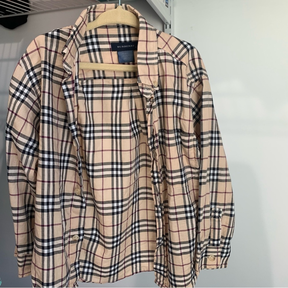 Boys Burberry button down shirt, size 5